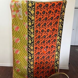 Kantha Floral Blanket Throw